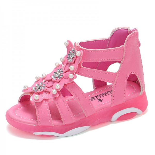 Foreign trade children's shoes bear bottom children's sandals summer girls' shoes primary school students' Roman shoes