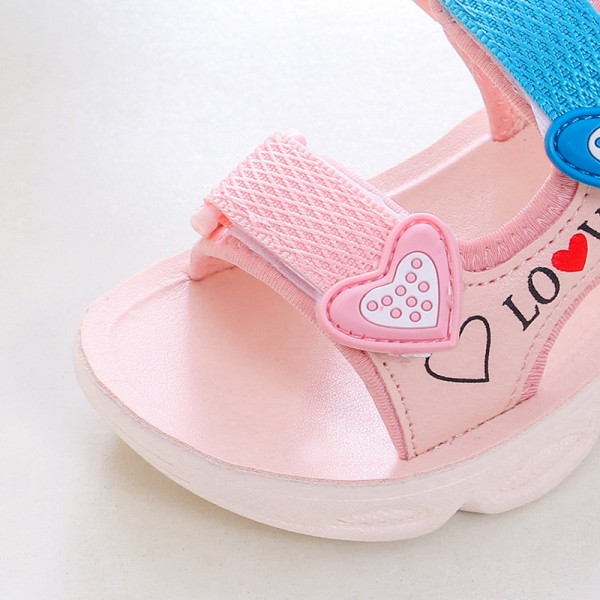 2021 summer women's leather leisure children's sandals Velcro beach shoes breathable children's shoes manufacturers wholesale