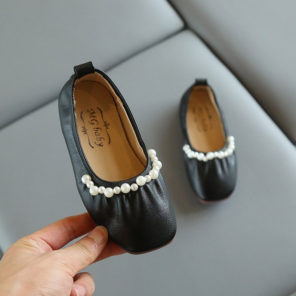 Girls' shoes 2021 spring and autumn new children's shoes soft soled Velcro Doudou shoes elegant princess shoes