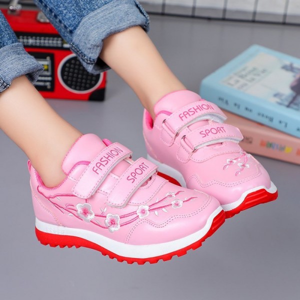 Spot autumn 2020 neutral artificial leather cute children's sports shoes Velcro waterproof children's shoes origin source