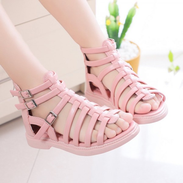 2021 summer new girls' sandals Korean breathable children's shoes primary school Roman shoes middle school children's little girl's shoes