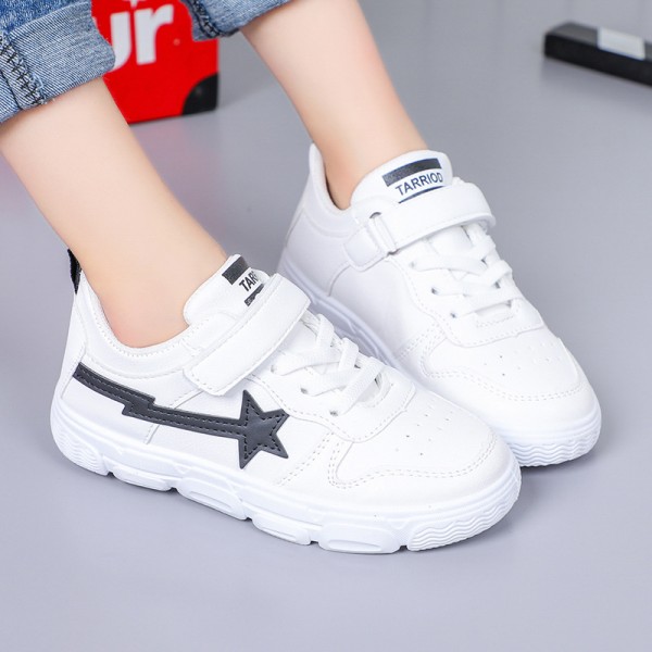 Zhenyi autumn 2020 neutral artificial leather leisure children's sports shoes Velcro light children's shoes