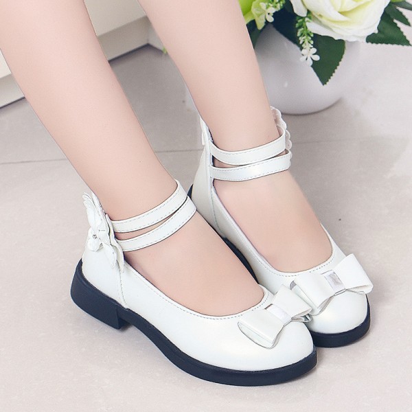 Foreign trade children's shoes 2020 autumn new children's princess shoes bowknot girl's single shoes