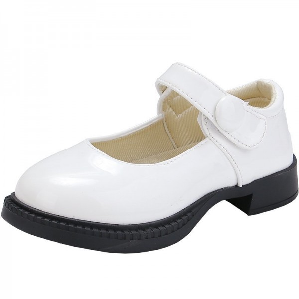 Zhenyi autumn 2020 women's super fiber leather student shoes children's shoes Velcro breathable children's shoes