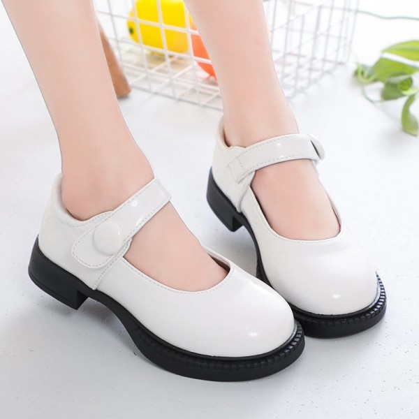 Zhenyi autumn 2020 women's super fiber leather student shoes children's shoes Velcro breathable children's shoes