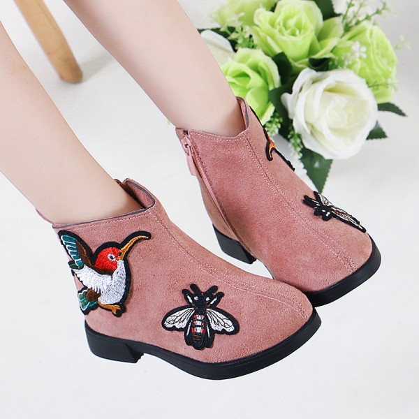 Foreign trade children's boots autumn and winter 2019 new children's boots cartoon girl's low tube single boots