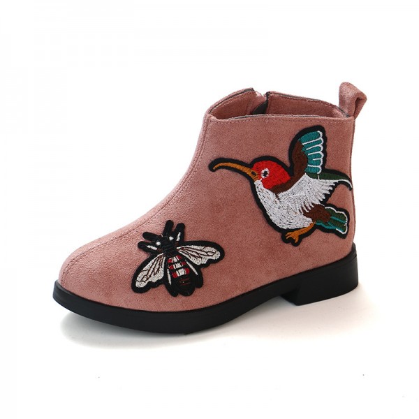 Foreign trade children's boots autumn and winter 2019 new children's boots cartoon girl's low tube single boots