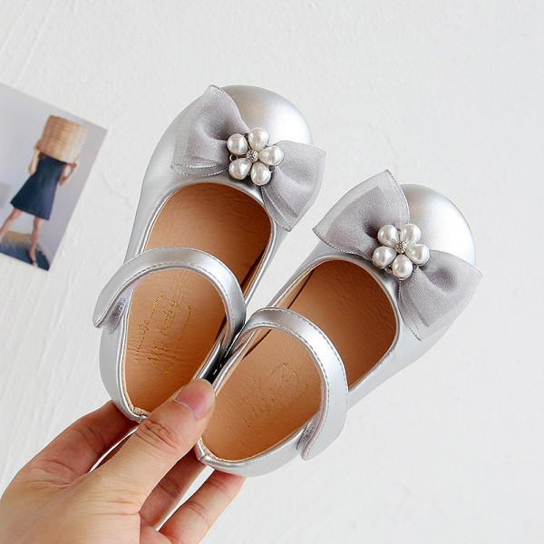 Bowknot girl's shoes princess shoes spring and summer 2020 Doudou shoes Soft Sole Baby Shoes Korean single shoes