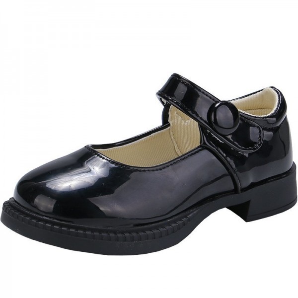 Zhenyi autumn 2020 women's super fiber leather student shoes children's shoes Velcro breathable children's shoes