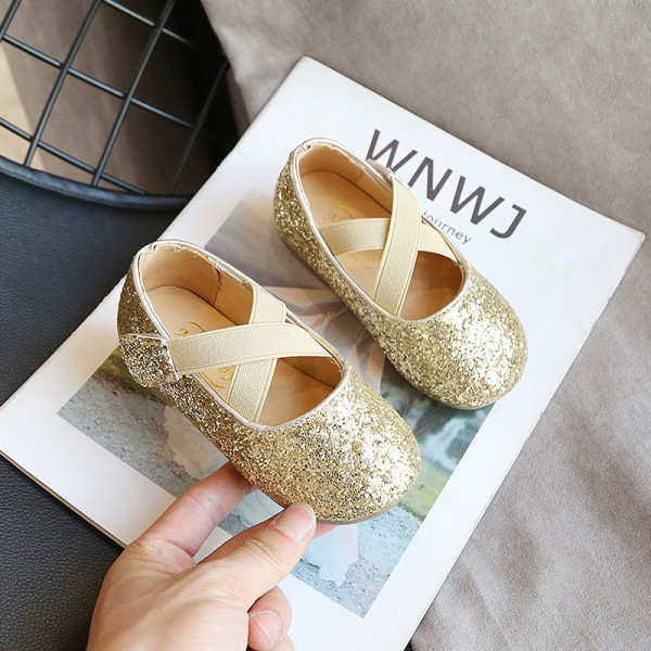 New Korean girls' Crystal Princess Shoes soft sole single shoes soft sole casual shoes for children in spring 2020