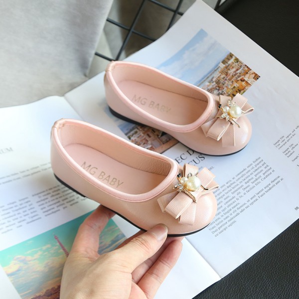 Princess shoes women's 2020 spring new children's leather shoes Korean casual baby shoes children's soft sole sole sole sole shoes