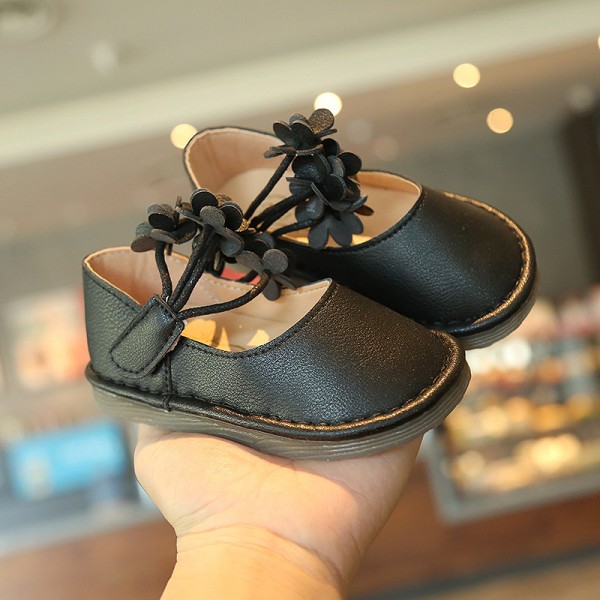 2021 new children's spring single shoes Korean baby fashion shoes casual shoes little girl soft sole princess shoes