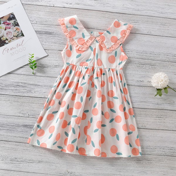EW foreign trade children's clothing girls 2021 summer new girls' Lemon print vest princess skirt q639-1