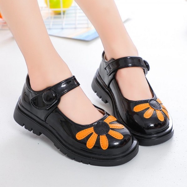 Zhenyi autumn 2020 women's super fiber leather student shoes children's shoes Velcro breathable children's shoes agent to join