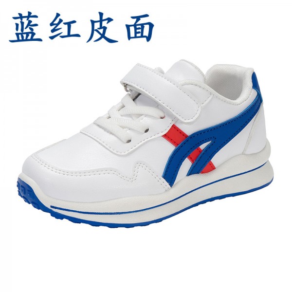 Zhenyi 2021 spring neutral artificial Pu leisure children's sports shoes Velcro breathable children's shoes factory direct sales