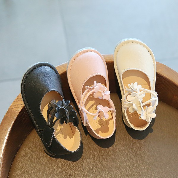 2021 new children's spring single shoes Korean baby fashion shoes casual shoes little girl soft sole princess shoes