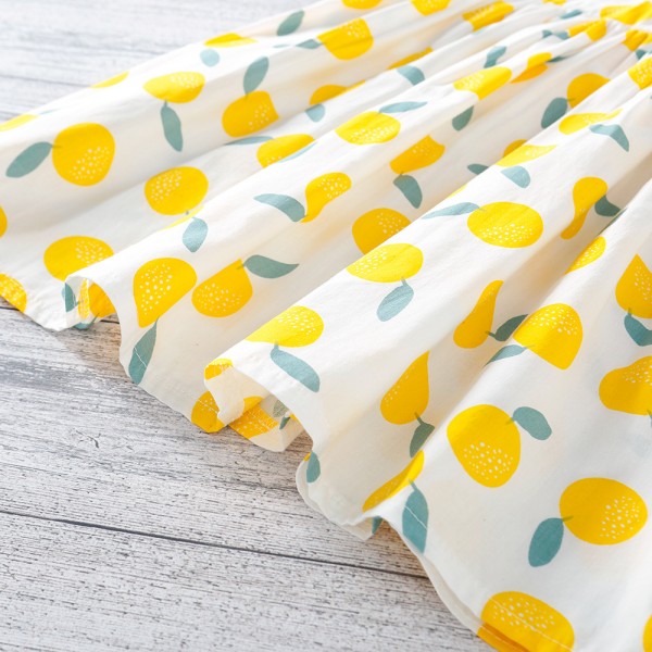 EW foreign trade children's clothing 2021 summer new girls' Lemon print vest princess skirt q639