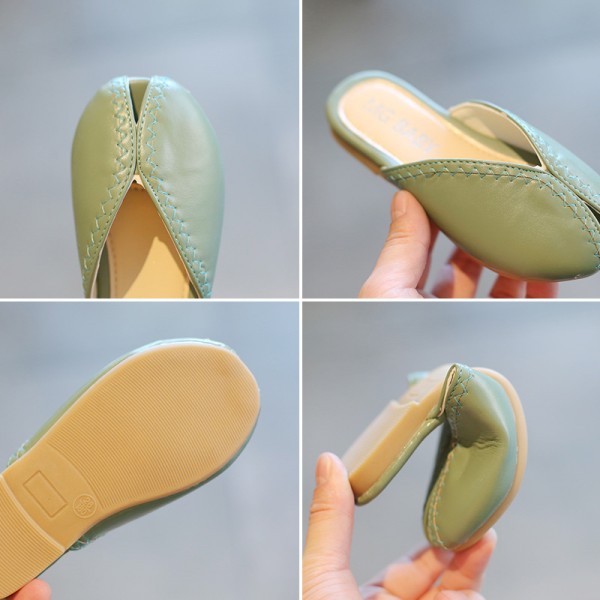 Girls' slippers 2021 summer fashion indoor soft bottom home parent child cute little princess little girl Baotou sandals
