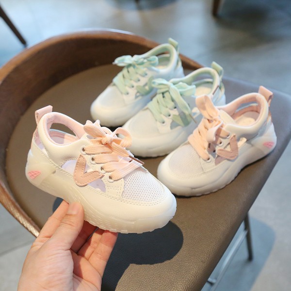 Boys' and girls' sandals 2021 new summer sports sandals hollow transparent bottom princess shoes students' shoes beach shoes