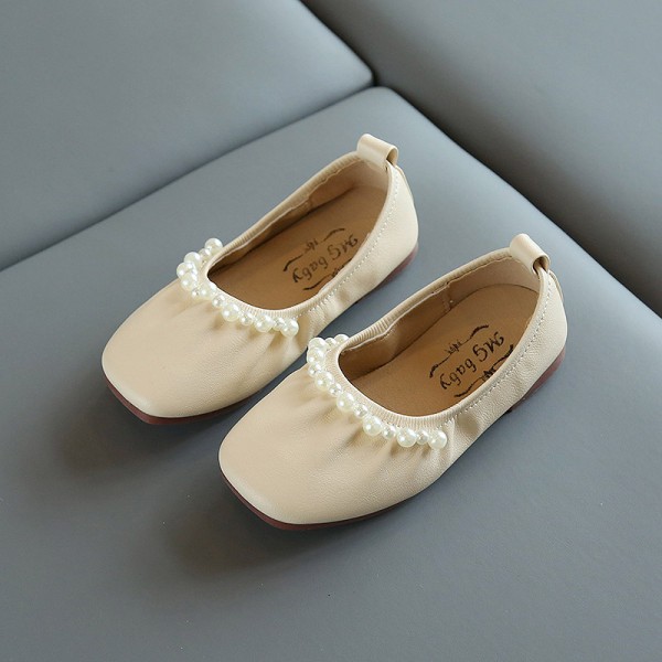Girls' shoes 2021 spring and autumn new children's shoes soft soled Velcro Doudou shoes elegant princess shoes