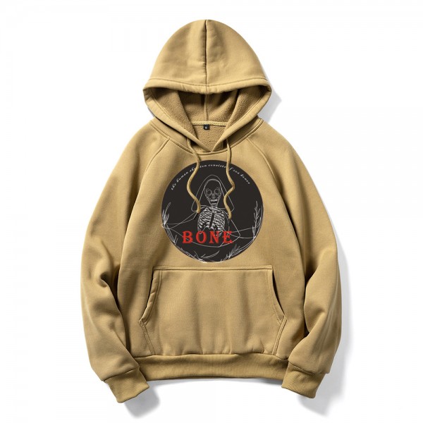 Cross border lovers in autumn and winter of 2020 large DIY creative bone man printing customized sweater youth loose sweater