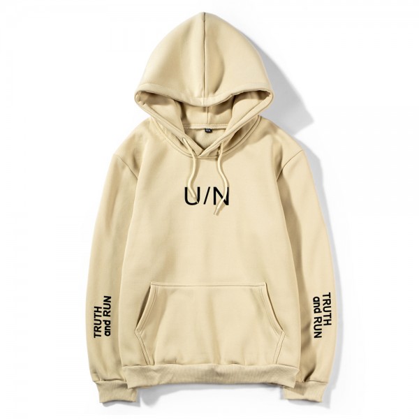 New men's letter printing hooded Pullover men's sw...