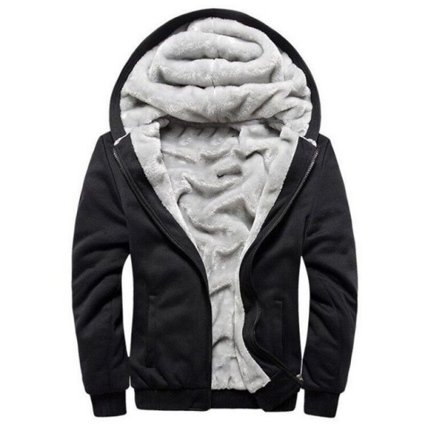 Amazon cardigan sweater men's Plush thickened sweater Street Hoodie hoodie coat large men's cotton padded jacket