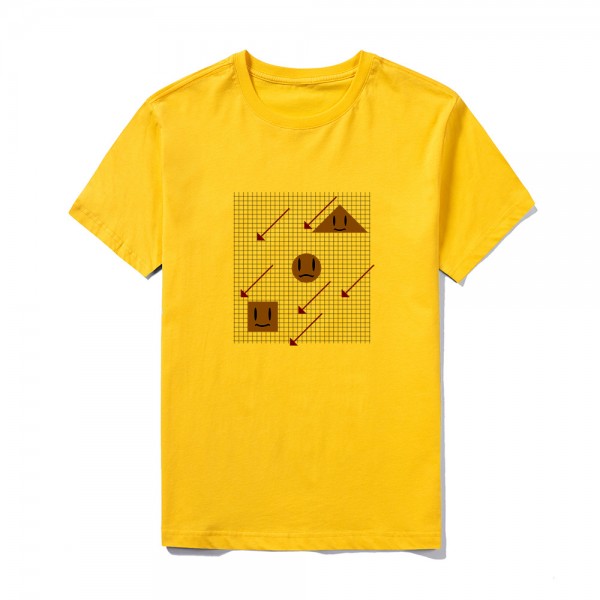 2021 summer Amazon logo custom short sleeve top large round neck solid color ChAT expression printed T-shirt