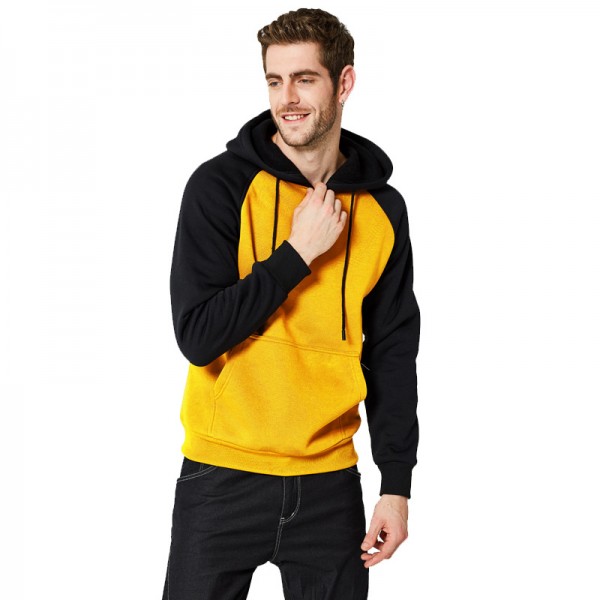 2020 Amazon autumn and winter new men's sweater DIY Street color inserted Hooded Coat multi color matching men's sweater