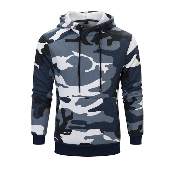 Haoteng clothing 2021 spring and autumn new sweater men's Hoodie men's camouflage plus Plush sweater casual size