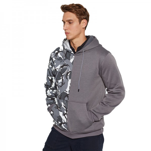 Amazon new sweater men's camouflage Hoodie zipper sweater men's sweater casual men's loose sweater
