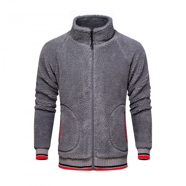 Loose large lamb wool coat men's autumn winter 2019 cardigan cashmere sweater men's warm jacket