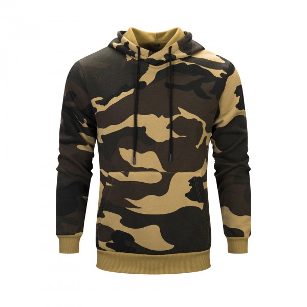 Weiyi men's national tide Hooded Coat autumn winter camouflage clothing sports loose casual large size tide brand European and American top