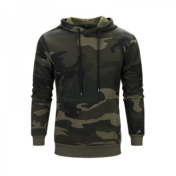Haoteng clothing 2021 spring and autumn new sweater men's Hoodie men's camouflage plus Plush sweater casual size
