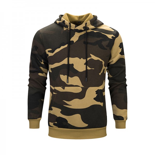 Haoteng clothing 2021 spring and autumn new sweater men's Hoodie men's camouflage plus Plush sweater casual size
