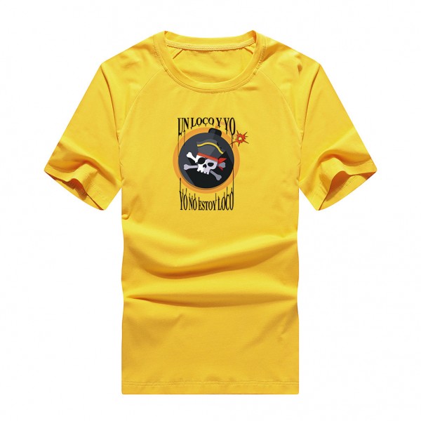 DIY custom summer men's T-shirt custom short sleeve T-shirt sports men's printing to map custom factory wholesale