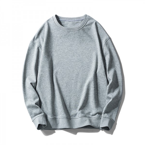 Men's and women's spring and autumn solid color sweater lovers' round neck Pullover simple fashion solid color sweater loose casual class clothes