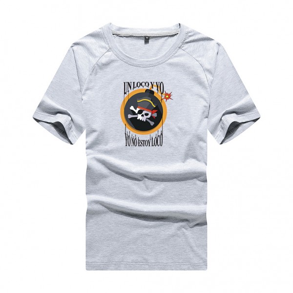 DIY custom summer men's T-shirt custom short sleeve T-shirt sports men's printing to map custom factory wholesale