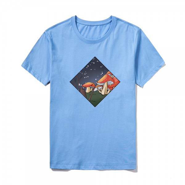 2021 new summer men's short sleeve t-shirt men's fashion lovers' T-shirt simple half sleeve cotton T-shirt