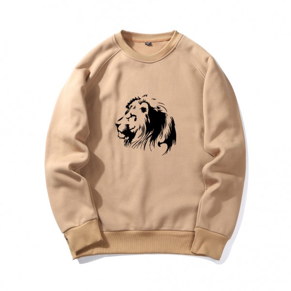 Round collar sweater men's 2020 spring and autumn new fashion casual color matching printing Pullover factory direct sale