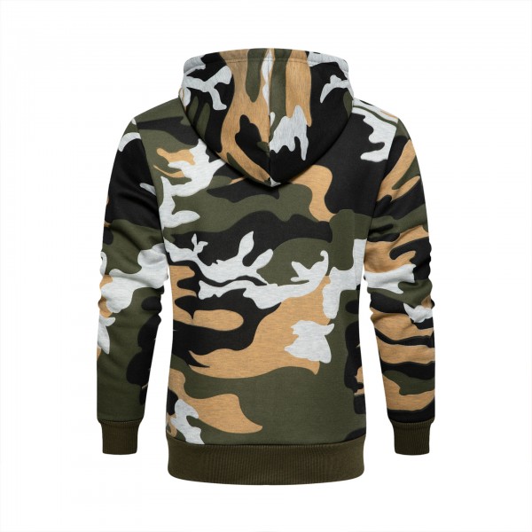 Weiyi men's national tide Hooded Coat autumn winter camouflage clothing sports loose casual large size tide brand European and American top