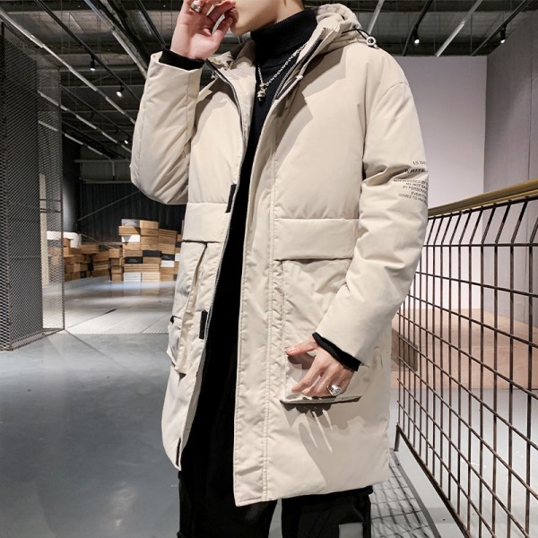 Russian new white duck down men's down jacket in winter of 2019