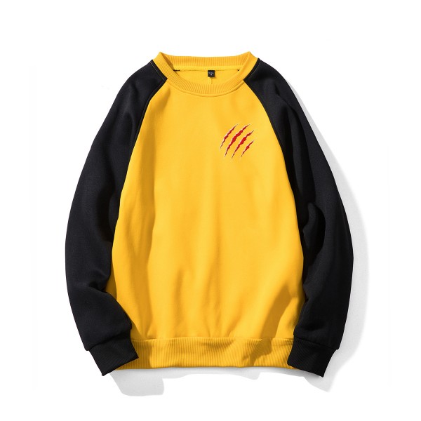 2020 Amazon new pure color wholesale logo customized men's casual sweater printing one piece customized