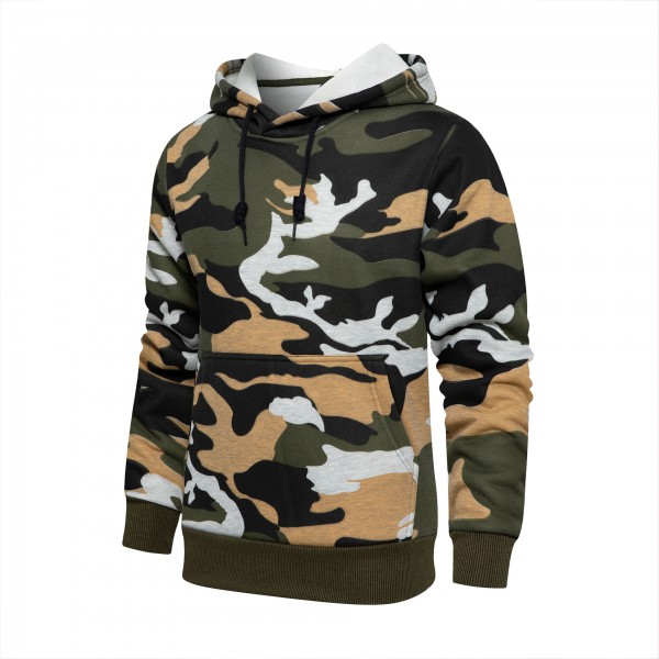 Haoteng clothing 2021 spring and autumn new sweater men's Hoodie men's camouflage plus Plush sweater casual size