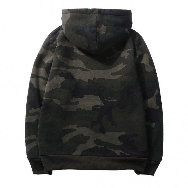 Weiyi men's national tide Hooded Coat autumn winter camouflage clothing sports loose casual large size tide brand European and American top