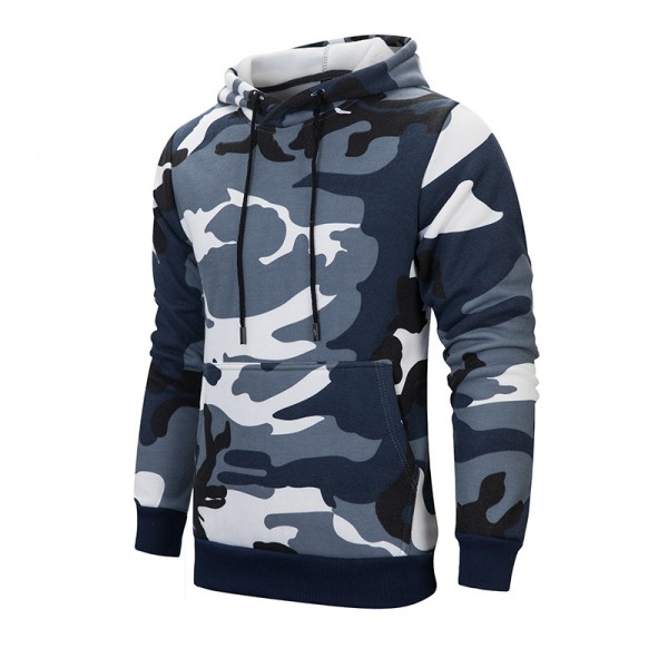 Haoteng clothing 2021 spring and autumn new sweater men's Hoodie men's camouflage plus Plush sweater casual size