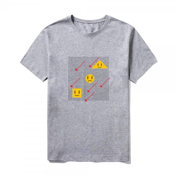 2021 summer Amazon logo custom short sleeve top large round neck solid color ChAT expression printed T-shirt