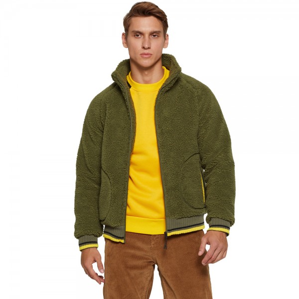 Loose large lamb wool coat men's autumn winter 2019 cardigan cashmere sweater men's warm jacket