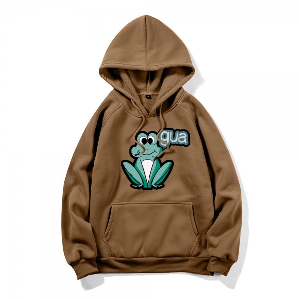 Autumn and winter cross border New Youth DIY frog Gua printed sweater large size long sleeve men's Hooded Sweater