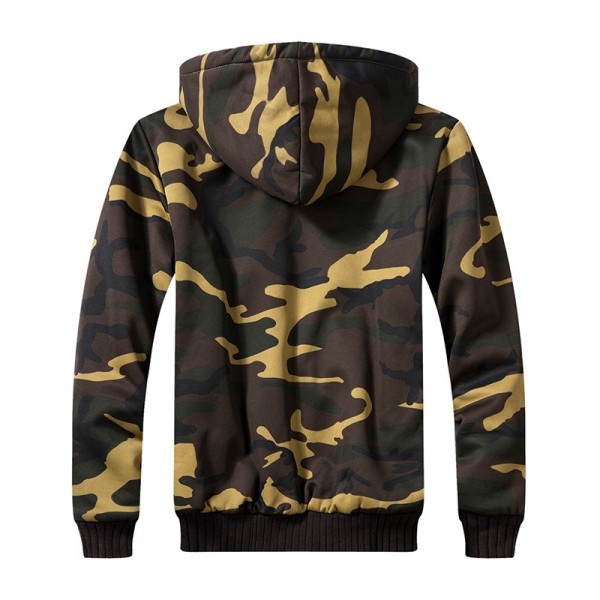 Amazon autumn and winter new men's camouflage sports sweater men's fashion European and American sweater hooded casual men's sweater